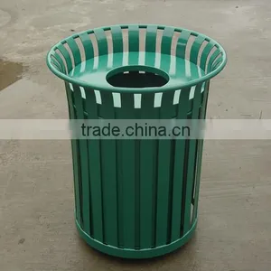 Arlau Outdoor Metal Steel Wastebasket Street thumbnail-4