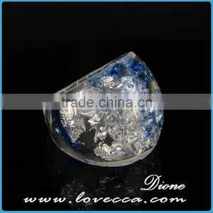 Fairy Rings Ocean Resin Ring, Nature Resin Jewelry Floral Nature Ring thumbnail-3