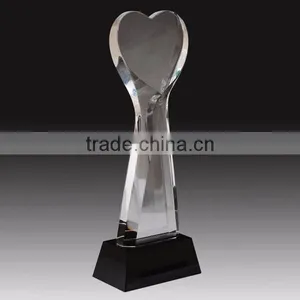 Custom Craft Gifts Blank k9 Heart Crystal Awards thumbnail-2