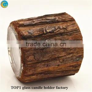 do it Yourself Mason Jar Lights Glass Candle Votives With Wood Cover thumbnail-4