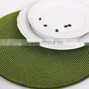 Hot Sale Bicolor Plastic Tablemat/braided Placemat/placemat for Dinnerware thumbnail-1