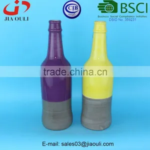 BSCI Audit Factory Unique Design Home Decor Wine Bottle Shape Ceramic Vase, Tall Decorative Vase thumbnail-4