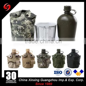 Military Canteen 1L Capacity Dringk Kettl Water Bottles With Aluminium Cup for Outdoor Camping thumbnail-1