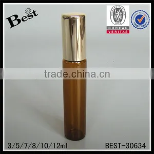 Various Size 10 ml Amber Roller Bottle With Roller Ball and Aluminum Cap thumbnail-1