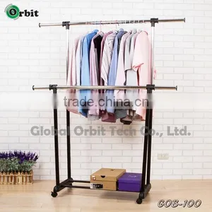 Modern Movable Adjustable Metal Clothes Drying Rack Stand thumbnail-3