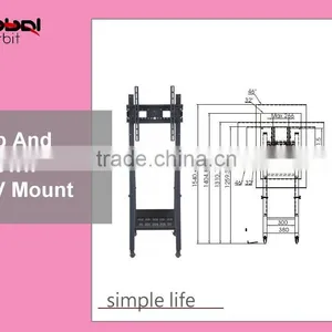 New Design Modern Metal TV Bracket, Adjustable Movable TV Cart Stand thumbnail-2