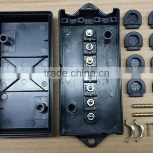 S10032 JB-7 Trailer Wiring Electrical Junction Box 7-pole Terminal Weatherproof Black Poly thumbnail-3