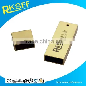 2017 Business Gifts Zinc Alloy Gold Plating USB Shell With Logo thumbnail-1