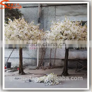 White Color Cherry Blossom Tree Mini Cherry Blossom Tree Branches Artificial Trees Cherry Blossoms thumbnail-1