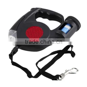 4.5M Automatic Dog Lead Retractable Dog Leash Pet Traction Rope Chain Harness Dog Collar Pet Products 3 LED Lights Garbage Bag thumbnail-3