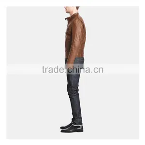 Retro Racer Leather Jacket thumbnail-6
