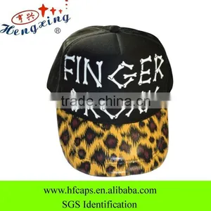 2013 Summer Cheap Leopard Brim 5 Panel Printing Trucker Hat thumbnail-1
