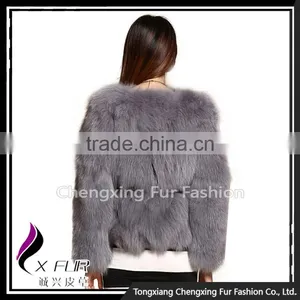 CX-G-A-225B Luxury Winter Patchwork Women Fox Fur Coat thumbnail-3