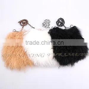 CX-H-09 Fashion Genuine Mongolian Lamb Fur Cheap Handbags From China thumbnail-5