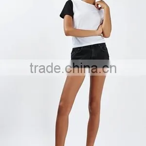 2017 100% Cotton Comfortable Hit Color Basic T Shirt for Woman OEM Service thumbnail-4