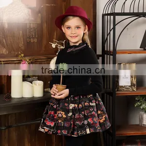 S32484W Baby Girls Sweater Autumn Cottons Sweater Knitted Pullover Warm Turtleneck Sweater thumbnail-3