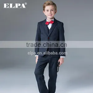 ELPA Fancy Kids Clothes Boys Tailor Made Dark Blue Striped Knitted Wholesale 3 Piece Kids Suits thumbnail-1