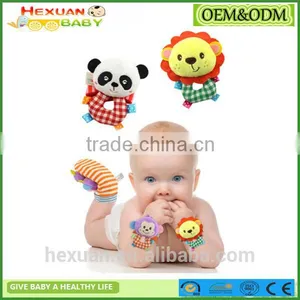 Winter Thick Terry Baby Rattle Socks With Matching Wrist Rattle thumbnail-2