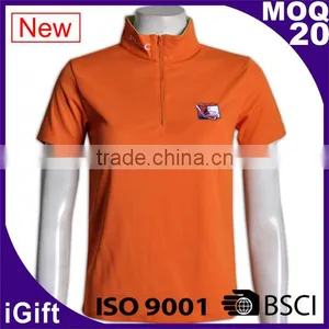 Orange Color Lady Shirt With High Collar Shirt thumbnail-1