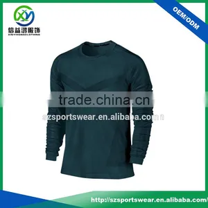 High Quality Basic Design 100%polyester O-neck Man Long Sleeve Golf Shirt thumbnail-1