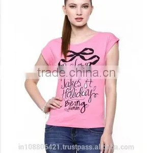 100% Cotton Girls Basic Printed T Shirts thumbnail-1