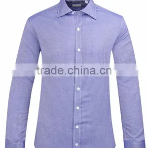2017 Lastest Style Men Office Long Sleeves Shirts Solid Color thumbnail-3