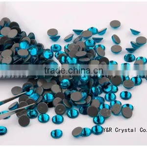 Shining Hot Fix Crystal Blue Hot Fix Rhinestone For Garment Accessories thumbnail-1