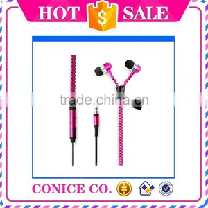 Custom Colors Stereo Noise Cancelling Function Metal Plug Zipper In-Ear Earphone thumbnail-2