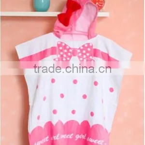 100% Cotton Kids Hooded Poncho Towels thumbnail-1