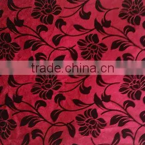Hot Sale 100% Polyester Flock Printing Fabric With Hot Stamping for Upholstery thumbnail-1