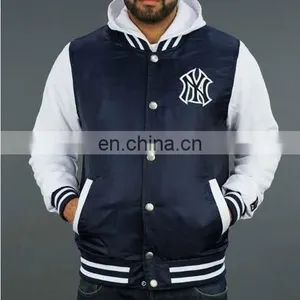 Satin Jacket With Hood/College Jacket/Varsity Jacket thumbnail-1