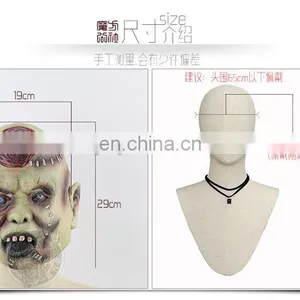 Halloween Scary Zombie Mask With Scar thumbnail-4