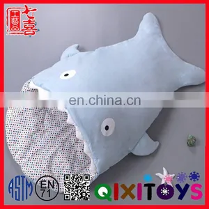 2017 Hot Selling Wholesale New Born Baby Blanket Animal Shark Head Plush Baby Swaddle Blanket thumbnail-4