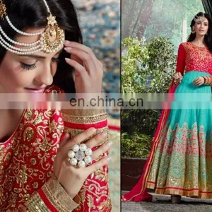 Bridal Anarkali Gown Suit Exports EXCLUSIVELY Georgette ANARKALI SUIT thumbnail-1