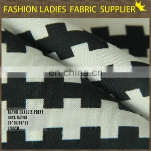Rayon Challis Hand Well Printed Spun Rayon Fabric Rayon Pajamas Fabric Design thumbnail-1