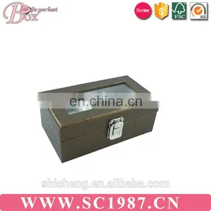 Custom Luxury pu Leather Watch Box Lock thumbnail-1