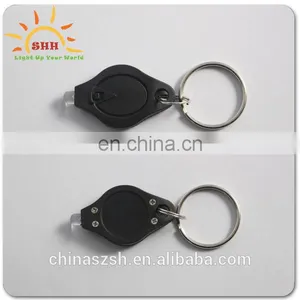 Cheap Price Promotional Custom LED Flashlight Keychain UV Purple Light,cool Led Keychain Money Detector UV Led Wholesale thumbnail-3