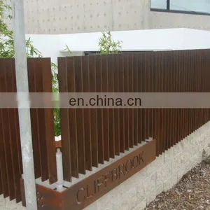 Corten Steel Fence Hot Rolled Weathering Steel Wall thumbnail-2