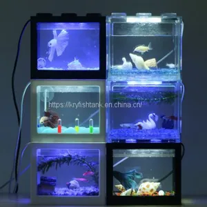 Acrylic Mini Fish Tank for Home and Office Aquarium Fish Tank 100% Brand New Aquariums thumbnail-5
