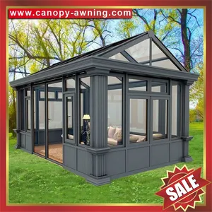 Outdoor Metal Alu Aluminum Sunroom,garden Glass Sun House Room Project,excellent Aluminium Framework,super Durable! thumbnail-1