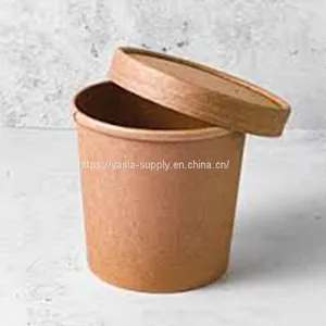 Souper Food Container Lid 8oz Kraft- Brown Microwavable Souper Cups Lid- Hot Food Cup With Vented Lid thumbnail-3