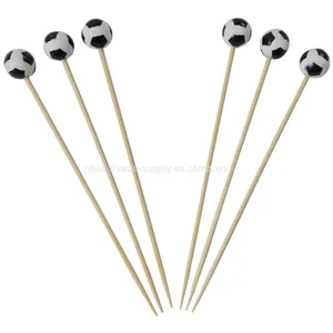 Craft Ball End Bamboo Decorated Party Picks Skewers thumbnail-1