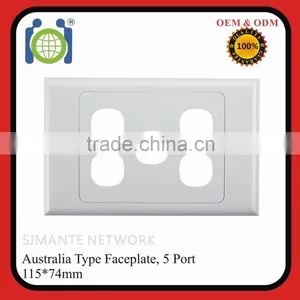 RJ45 CAT3 CAT5E CAT6 1 2 3 4 5 6 Port Faceplate thumbnail-1
