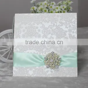 Ideal New Flower Flocking Elegant Luxurious Wedding Invitation Card thumbnail-5