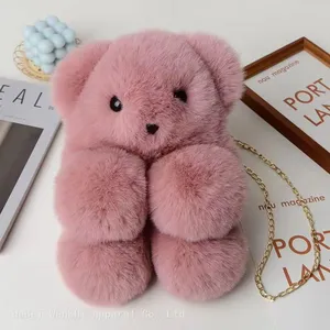 025Children's Schoolbag Plush Bag Cute Bear Bag Cartoon Bag Faux Fur Bag Super Cute thumbnail-4