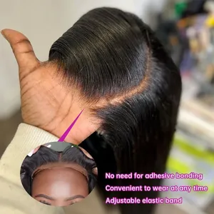 200% Straight Transparent Human Hair Wig 13x6 Lace Front Wigs 13x4 Lace Frontal Wig 5x5 Glueless Preplucked Wigs thumbnail-3