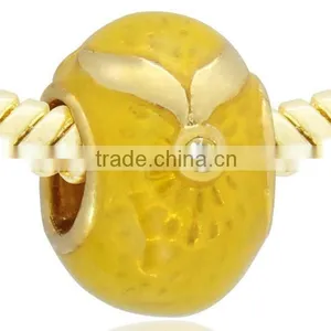 Gold Plated Crystal Paved Faberge Egg Bead for Bracelet Jewelry thumbnail-6