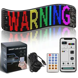 LED Pixel Soft Display Pattern Animation Mobile APP Control Flexible USB Car Screen DIY Text Wireless Lan Connection thumbnail-3