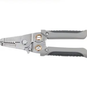 7 Inch Stainless Steel Multi-function Wire Stripping Plier, Heat Treated Cable Cutter With Lock Switch thumbnail-1