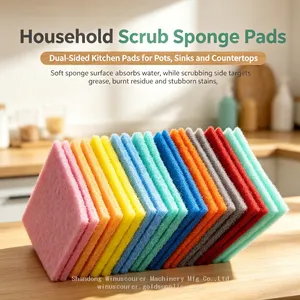 Commercial Green Scour Pads Wholesale Wear‑Resistant Abrasive Cleaning Pads OEM Acceptable thumbnail-1